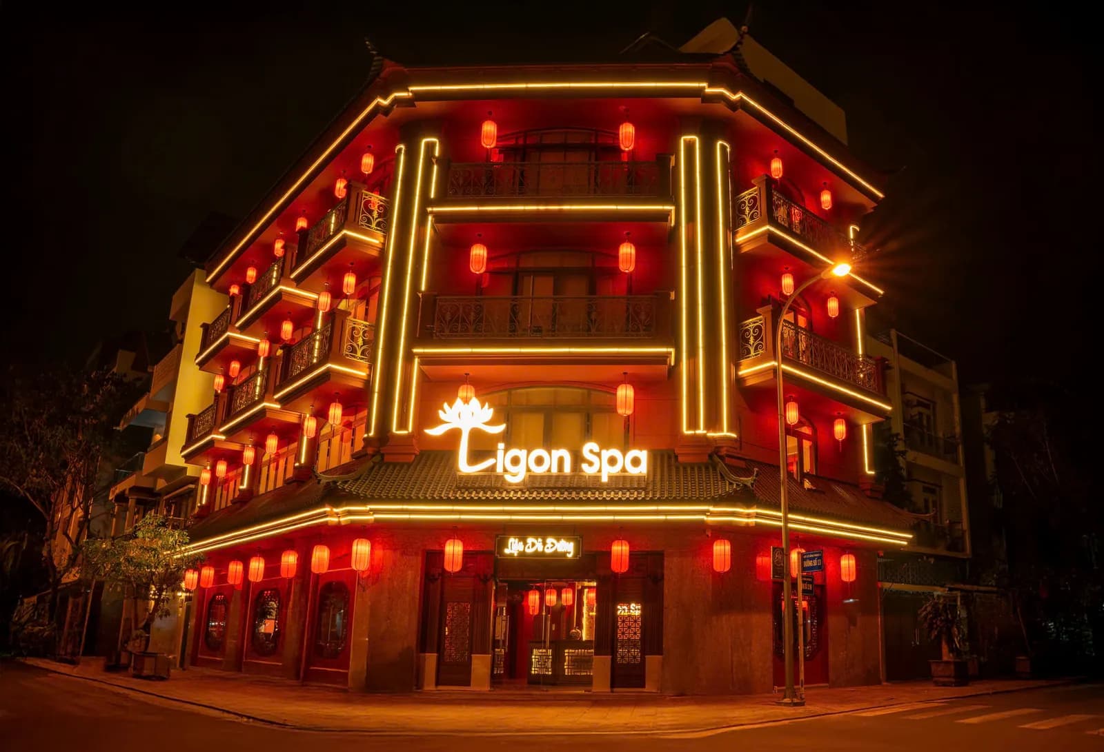 Toàn cảnh mặt tiền Tigon Spa